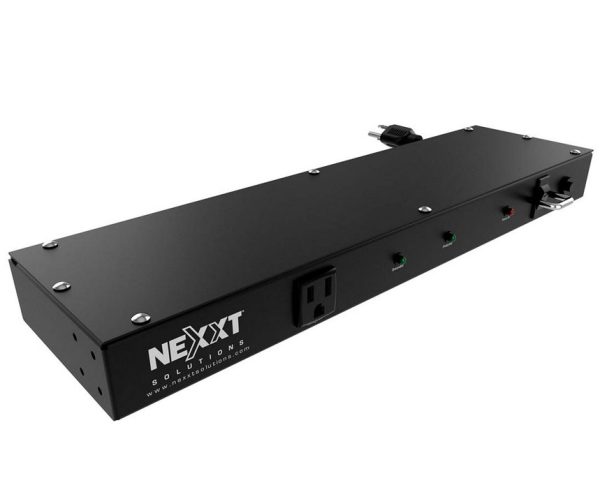 Nexxt 9 Outlet Power Strip Rack Mount 110Volt Standard 19" Industrial Grade