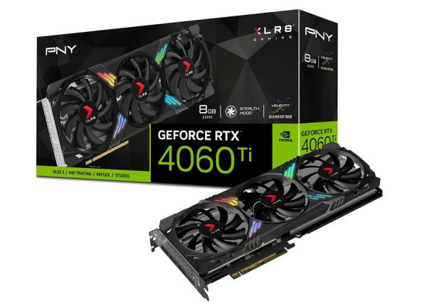 PNY GeForce RTX 4060 Ti 8GB OC XLR8 Gaming VERTO EPIC-X RGB Triple Fan