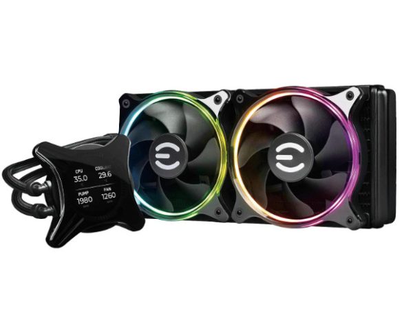 EVGA CLCx 240mm All-In-One LCD CPU Liquid Cooler ARGB Fans