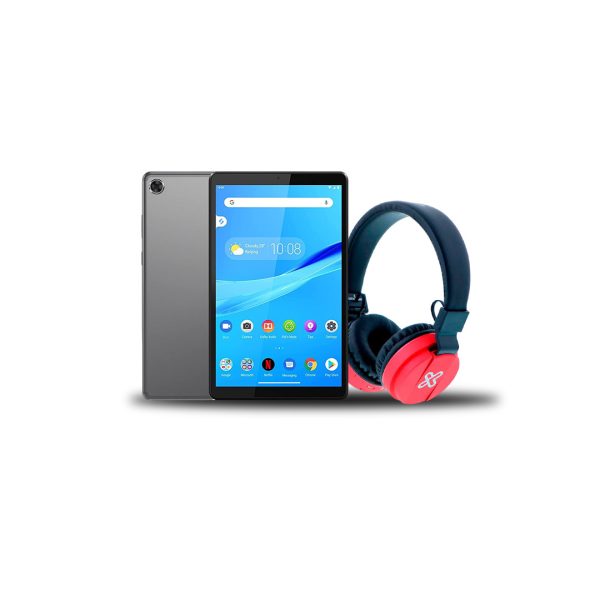 Combo Lenovo Tablet Tab M10 TB-X505L 10.1" 4 Core 2 GHz 2 GB RAM 16 GB Storage Android, Klip Headset Futy KHS-620RD Microphone Bluetooth Red